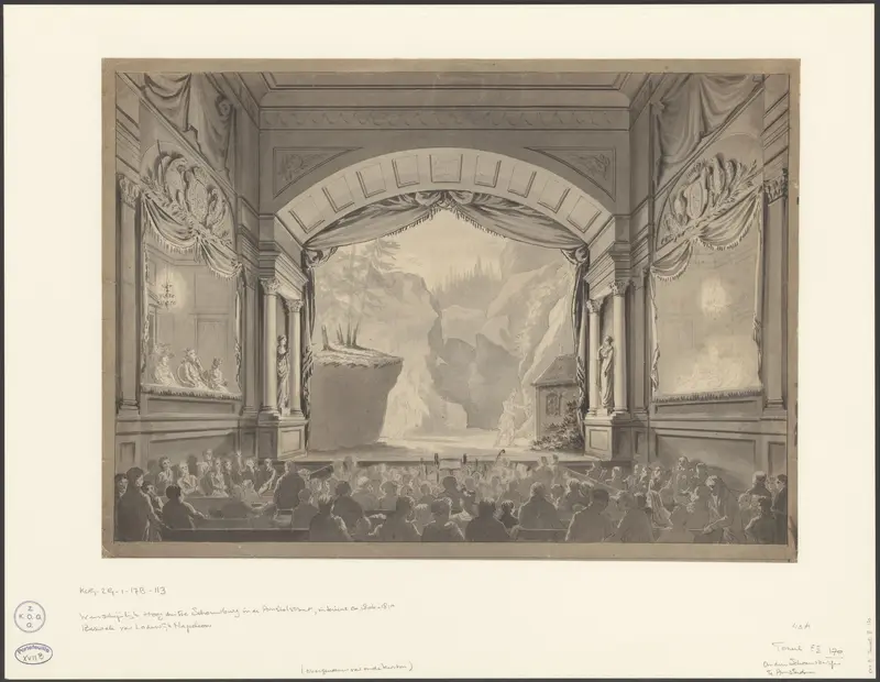 Lodewijk Napoleon, koning van Holland in het theater Wall Art by anonymous - High-Resolution Digital Print