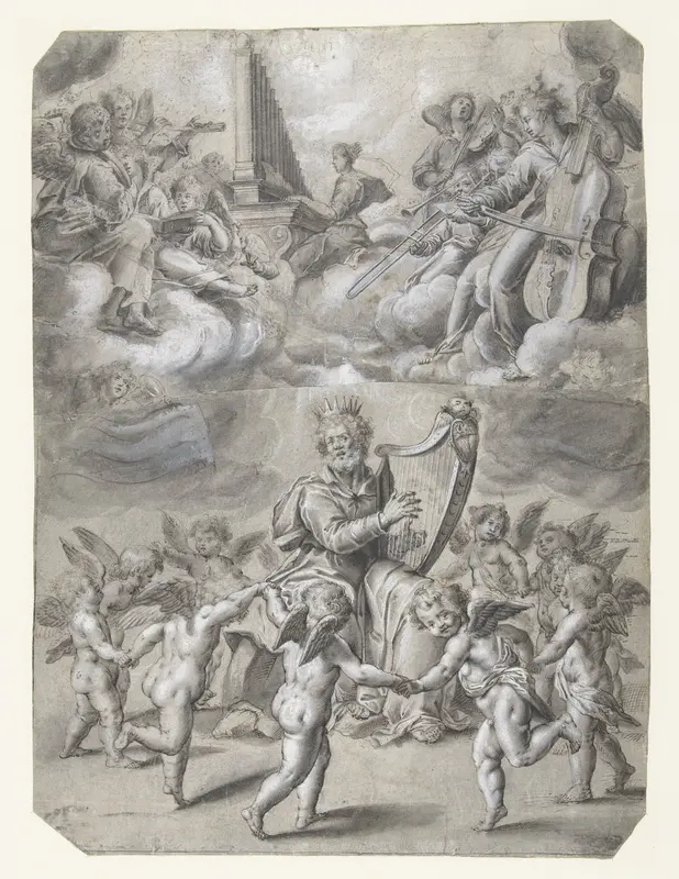 Loflied van Koning David en de heilige Cecilia Wall Art by Peter de Witte - High-Resolution Digital Print