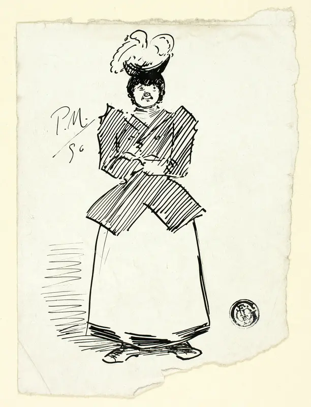 London Female Character Wall Art by Philip William May - High-Resolution Digital Print