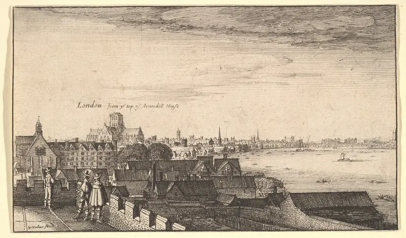 London from Arundel House Wall Art by Wenceslaus Hollar - High-Resolution Digital Print
