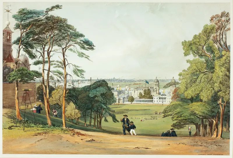 London, from Greenwich, plate five from Original Views of London as It Is Wall Art by Thomas Shotter Boys - High-Resolution Digital Print