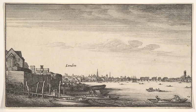 London Viewed from the Milford Stairs Wall Art by Wenceslaus Hollar - High-Resolution Digital Print