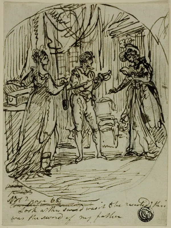 Look at This Sword, Was it to Be Resisted?, from Eleanora: from the Sorrows of Werter Wall Art by Haggitt - High-Resolution Digital Print