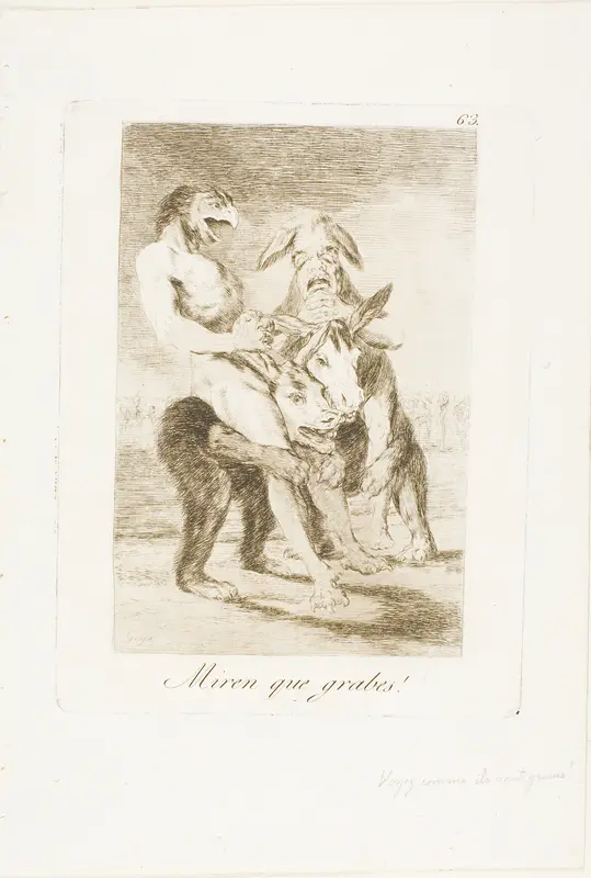 Look How Solemn They Are!, plate 63 from Los Caprichos