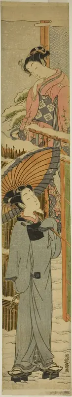 Looking through the Gate Wall Art by Isoda Koryusai - High-Resolution Digital Print