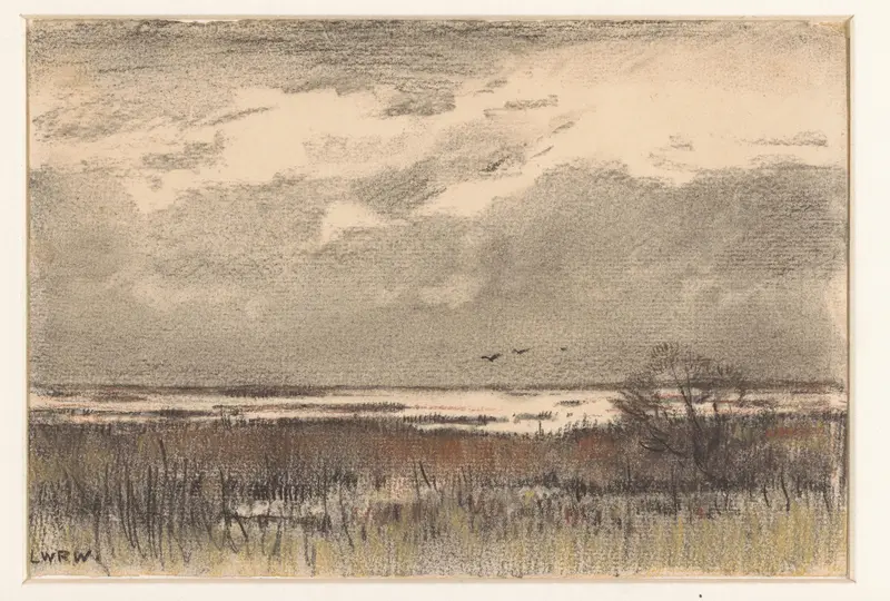 Loosdrechtse plassen, met donkere wolkenlucht Wall Art by Willem Wenckebach - High-Resolution Digital Print