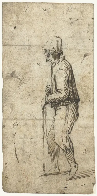 Lopende jongeman in profiel Wall Art by Gerard ter Borch (I) - High-Resolution Digital Print