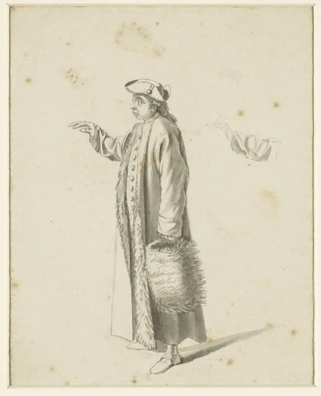 Lopende man met steek op Wall Art by Charles de Stoppelaer - High-Resolution Digital Print