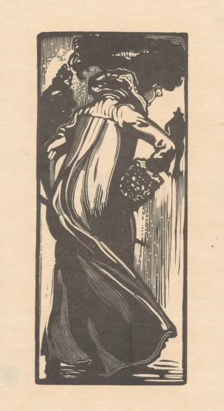 Lopende vrouw op de rug gezien Wall Art by Johannes Josephus Aarts - High-Resolution Digital Print