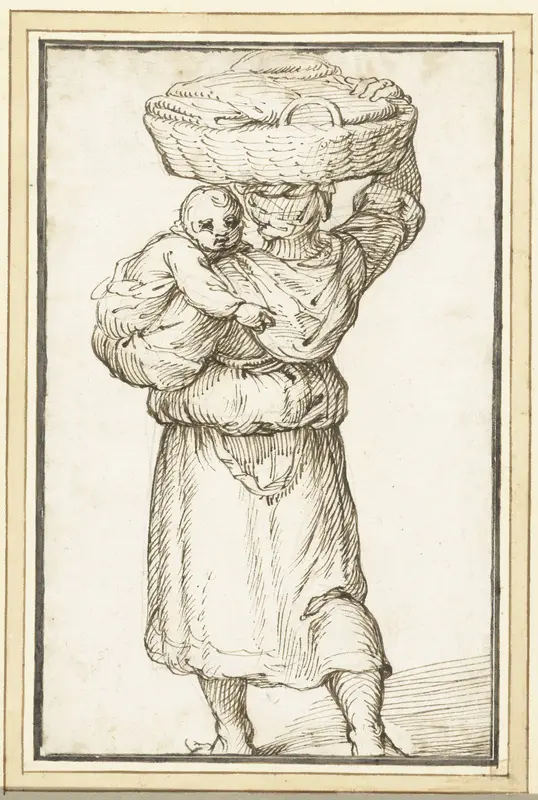 Lopende vrouw van achteren gezien Wall Art by Bartolomeo Passarotti - High-Resolution Digital Print