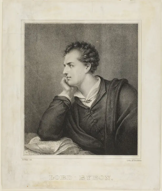 Lord Byron Wall Art by Rembrandt Peale - High-Resolution Digital Print