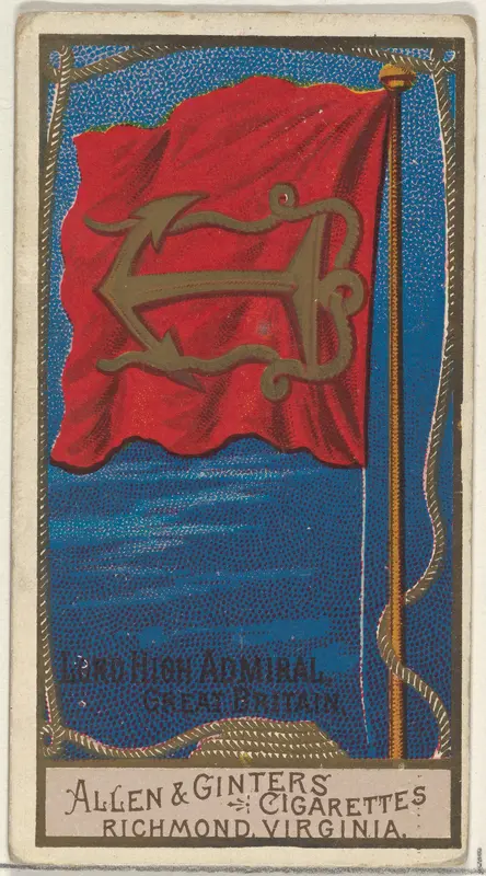 Lord High Admiral, Great Britain, from the Naval Flags series (N17) for Allen & Ginter Cigarettes Brands Wall Art by Allen & Ginter - High-Resolution Digital Print