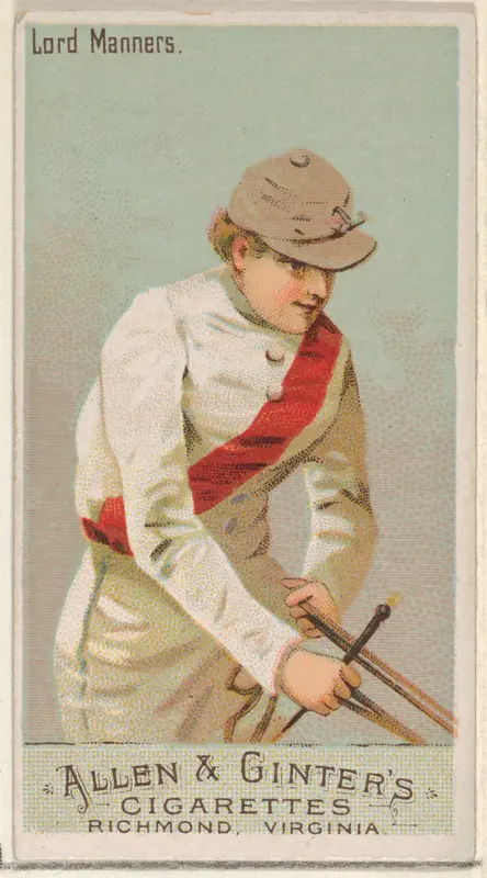 Lord Manners, from the Racing Colors of the World series (N22a) for Allen & Ginter Cigarettes Wall Art by Allen & Ginter - High-Resolution Digital Print