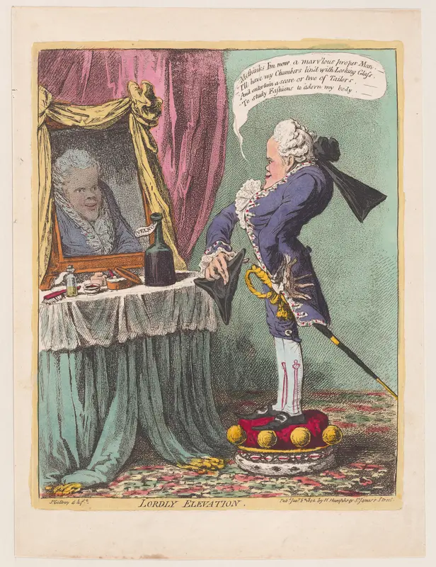 Lordly Elevation Wall Art by James Gillray - High-Resolution Digital Print
