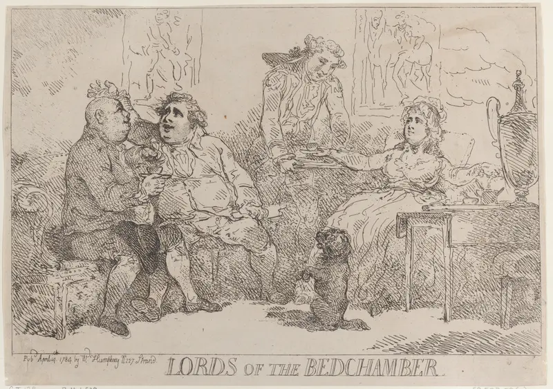Lords of the Bedchamber Wall Art by Thomas Rowlandson - High-Resolution Digital Print