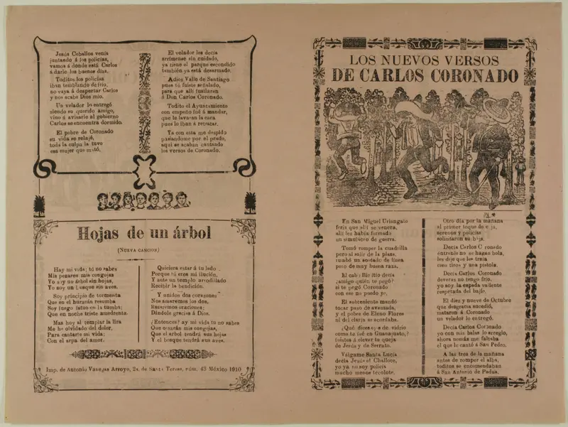 Los nuevos versos de Carlos Coronado (The New Verses by Carlos Coronado) Wall Art by José Guadalupe Posada - High-Resolution Digital Print