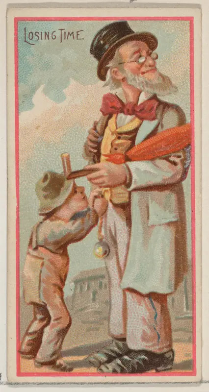 Losing Time, from the Jokes series (N87) for Duke brand cigarettes Wall Art by W. Duke, Sons & Co. - High-Resolution Digital Print
