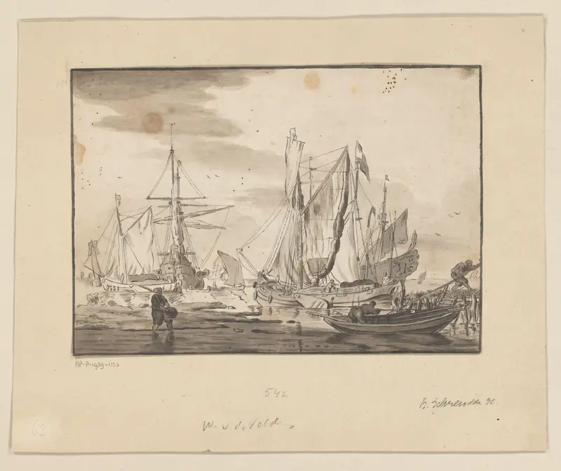 Lossen van aangemeerde schepen Wall Art by Unknown - High-Resolution Digital Print