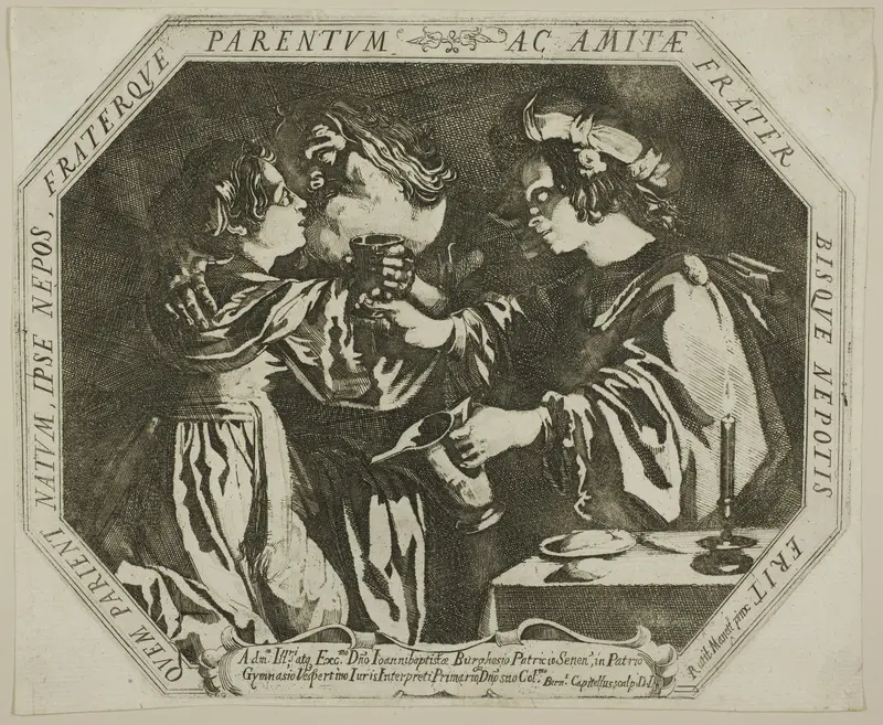 Lot and His Daughters Wall Art by Bernardino Capitelli - High-Resolution Digital Print