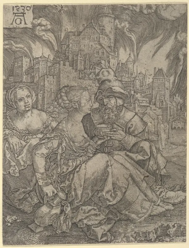 Lot and His Daughters Wall Art by Heinrich Aldegrever - High-Resolution Digital Print