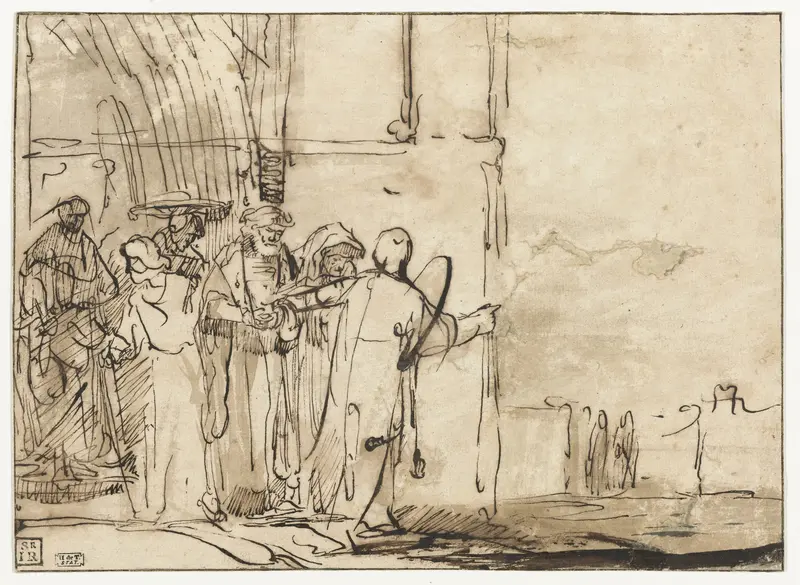 Lot and his Family Leaving Sodom Wall Art by anonymous - High-Resolution Digital Print