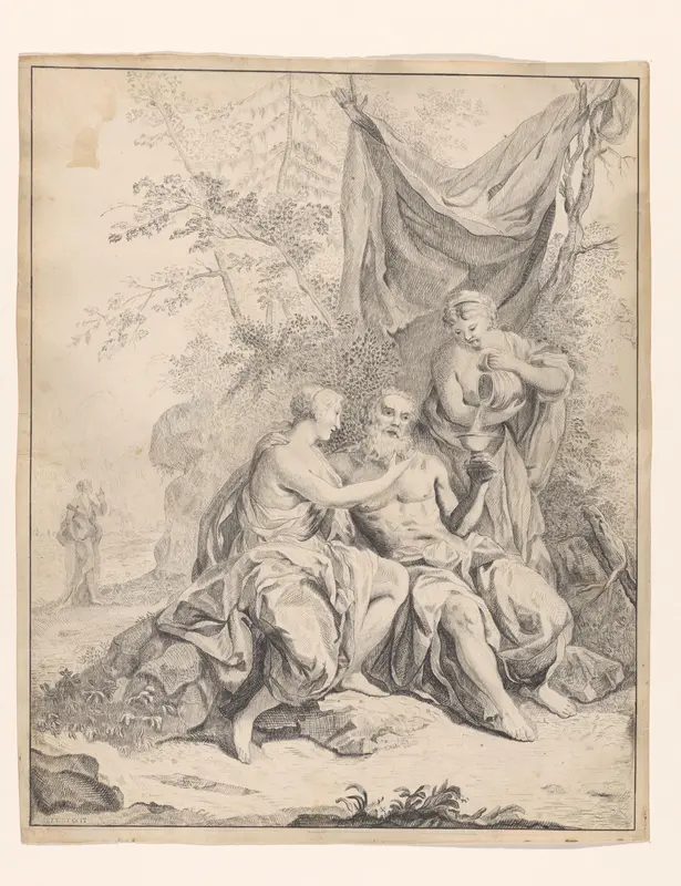 Lot en zijn dochters Wall Art by Unknown - High-Resolution Digital Print