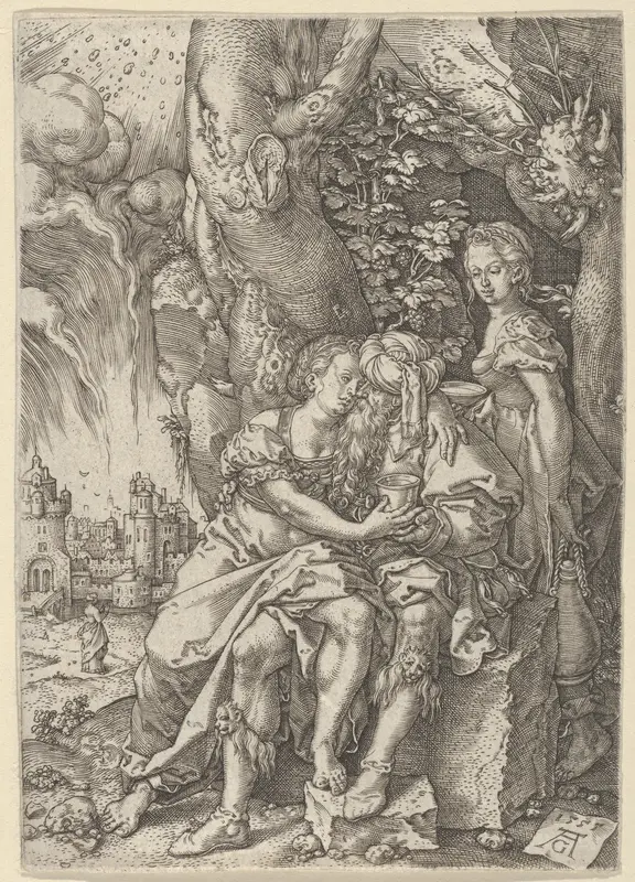 Lot with His Daughters, from The Story of Lot Wall Art by Heinrich Aldegrever - High-Resolution Digital Print
