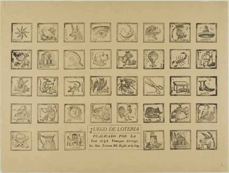 Lottery Game Wall Art by José Guadalupe Posada - High-Resolution Digital Print