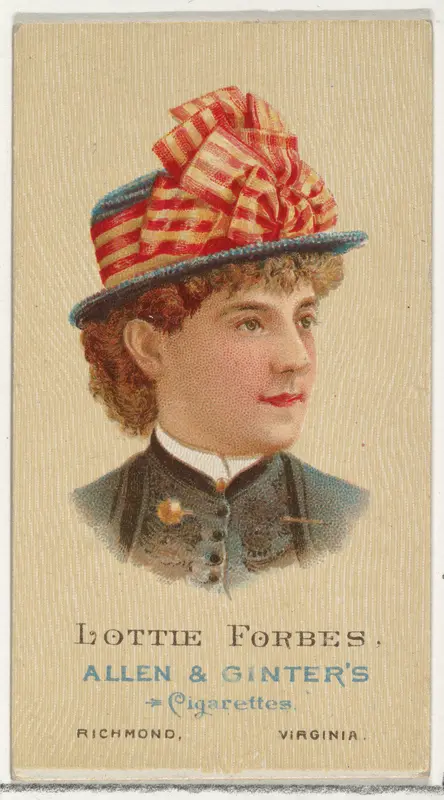 Lottie Forbes, from World's Beauties, Series 2 (N27) for Allen & Ginter Cigarettes Wall Art by Allen & Ginter - High-Resolution Digital Print
