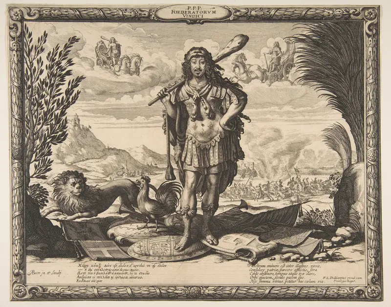 Louis XIII as Hercules Wall Art by Abraham Bosse - High-Resolution Digital Print