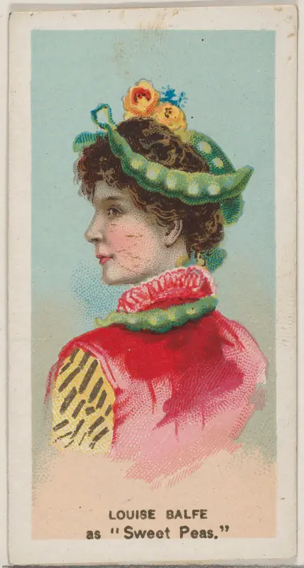 Louise Balfe as "Sweet Peas," from the series Fancy Dress Ball Costumes (N73) for Duke brand cigarettes Wall Art by W. Duke, Sons & Co. - High-Resolution Digital Print