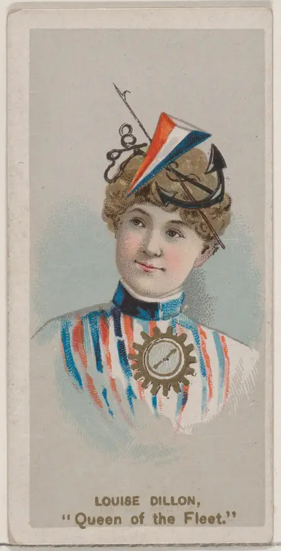Louise Dillon as "Queen of the Fleet," from the series Fancy Dress Ball Costumes (N73) for Duke brand cigarettes Wall Art by W. Duke, Sons & Co. - High-Resolution Digital Print