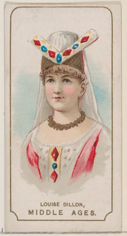 Louise Dillon in Costume of the Middle Ages, from the set Actors and Actresses, Second Series (N71) for Duke brand cigarettes Wall Art by W. Duke, Sons & Co. - High-Resolution Digital Print