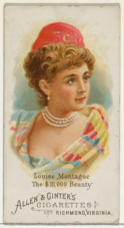 Louise Montague, The $10,000 Beauty, from World's Beauties, Series 1 (N26) for Allen & Ginter Cigarettes Wall Art by Allen & Ginter - High-Resolution Digital Print