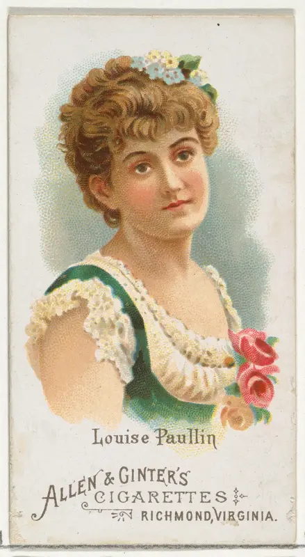 Louise Paullin, from World's Beauties, Series 1 (N26) for Allen & Ginter Cigarettes Wall Art by Allen & Ginter - High-Resolution Digital Print