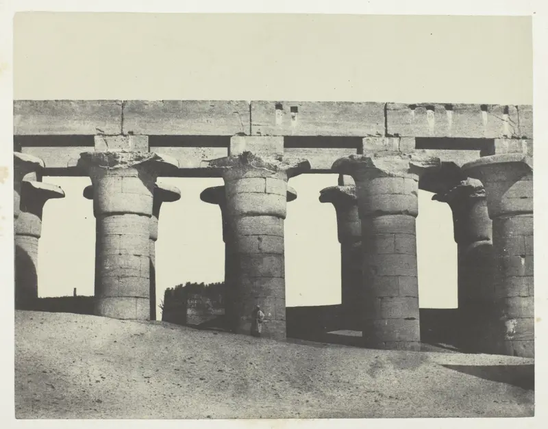 Louqsor, Grande Colonnade du Palais; Thèbes, plate 25 from the album "Egypte, Nubie, Palestine et Syrie" (1852)