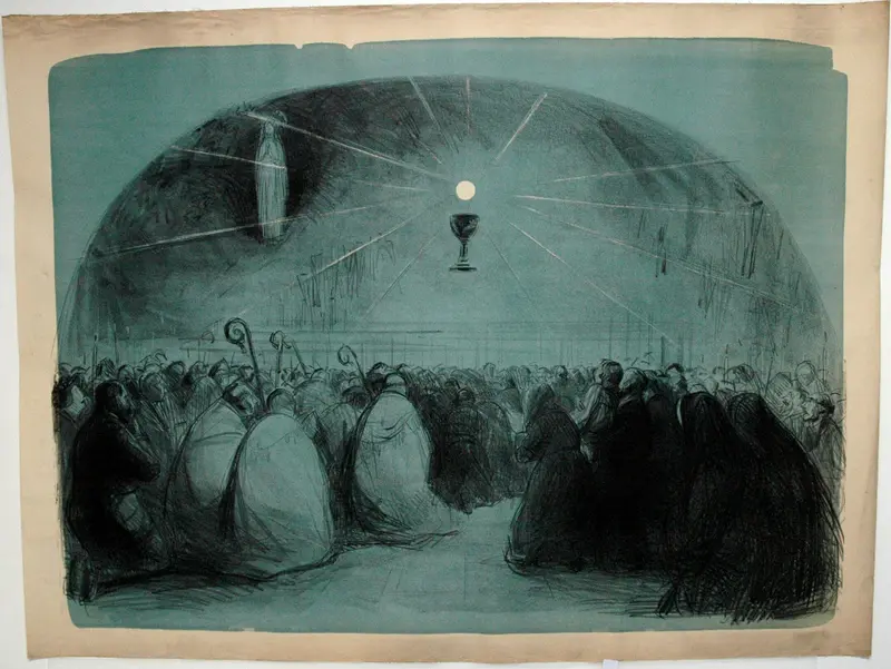 Lourdes, 1914, 25th International Eucharistic Congress Wall Art by Jean Louis Forain - High-Resolution Digital Print