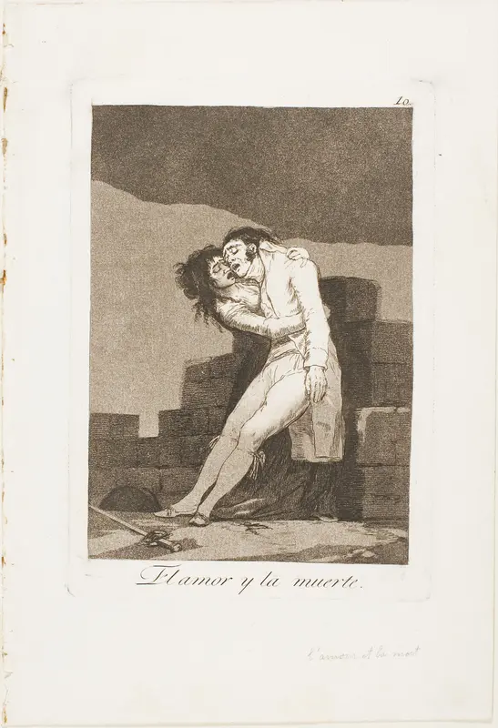 Love and Death, plate ten from Los Caprichos