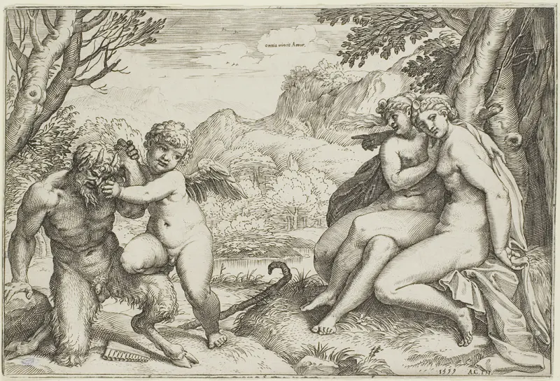 Love Conquers All Wall Art by Agostino Carracci - High-Resolution Digital Print