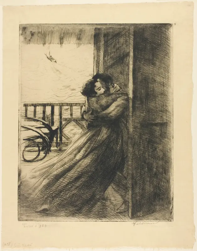 Love, plate two from Woman Wall Art by Albert Besnard - High-Resolution Digital Print