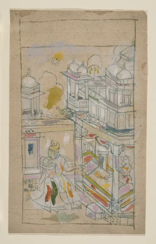 Lovers Returning to a Palace Wall Art by Unknown - High-Resolution Digital Print