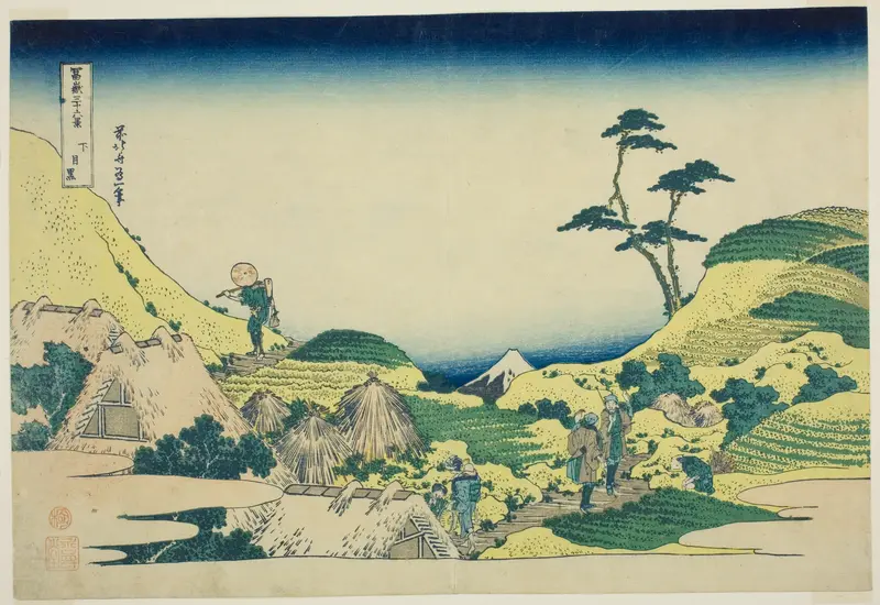 Lower Meguro (Shimo Meguro), from the series "Thirty-six Views of Mount Fuji (Fugaku sanjurokkei)"