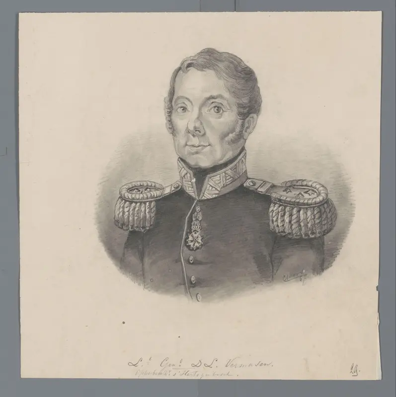 Lt. Gen D.L. Vermasen, Opperbevelhebber 's-Hertogenbosch Wall Art by Unknown - High-Resolution Digital Print