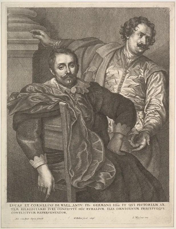 Lucas and Cornelius van Wael Wall Art by Wenceslaus Hollar - High-Resolution Digital Print