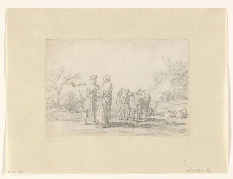 Lucius Quintius Cincinnatus wordt van de ploeg gehaald Wall Art by Claes Moeyaert - High-Resolution Digital Print