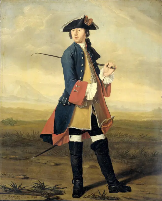 Ludolf Bakhuysen II (1717-82). Schilder, in het uniform der Dragonders Wall Art by Unknown - High-Resolution Digital Print