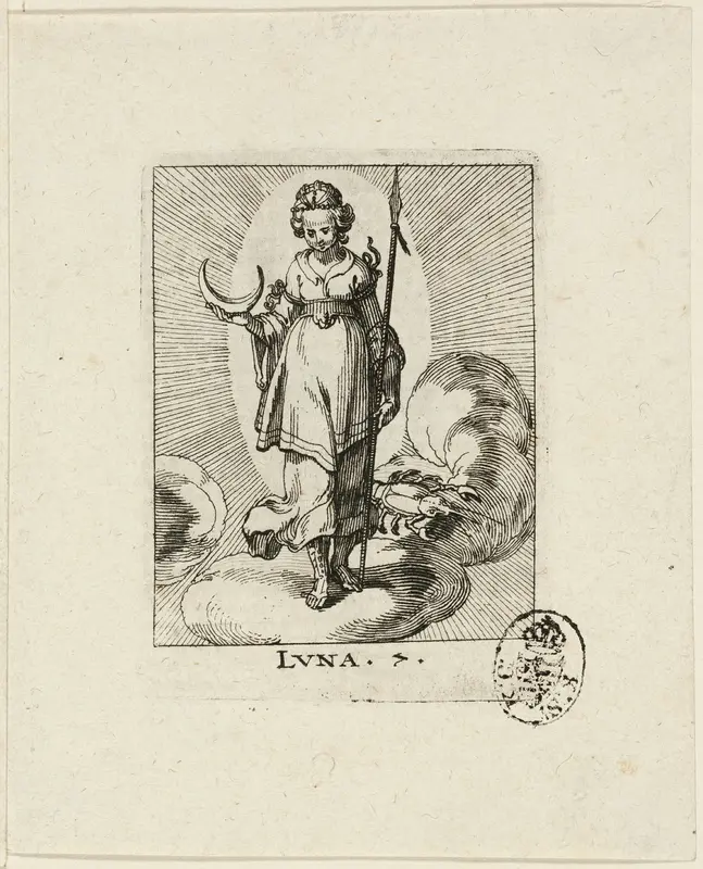 Luna, plate seven from Der VII Planeten Wall Art by Conrad Meyer - High-Resolution Digital Print