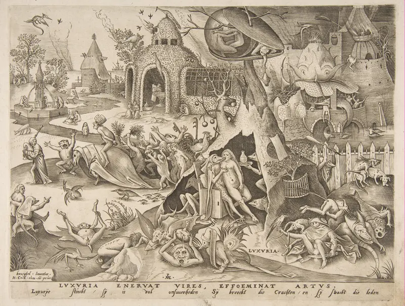 Lust (Luxuria) from The Seven Deadly Sins Wall Art by Pieter van der Heyden - High-Resolution Digital Print