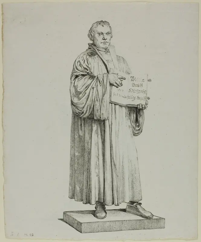 Luther's Statue in Wittenberg Wall Art by Johann Gottfried Schadow - High-Resolution Digital Print