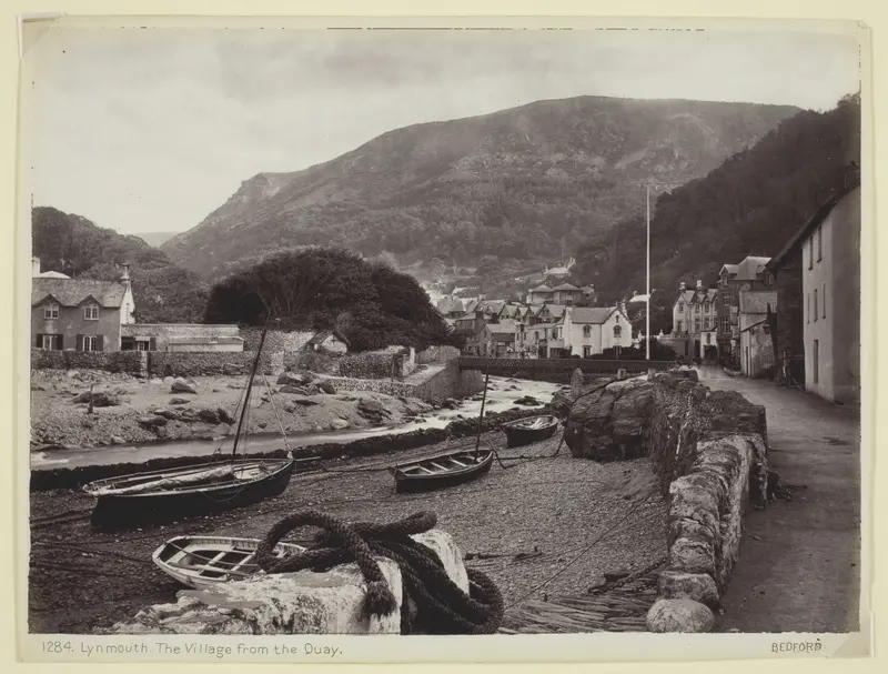 Lynmouth, The Village from the Quay Wall Art by Francis Bedford - High-Resolution Digital Print